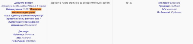 З декларації Полякова